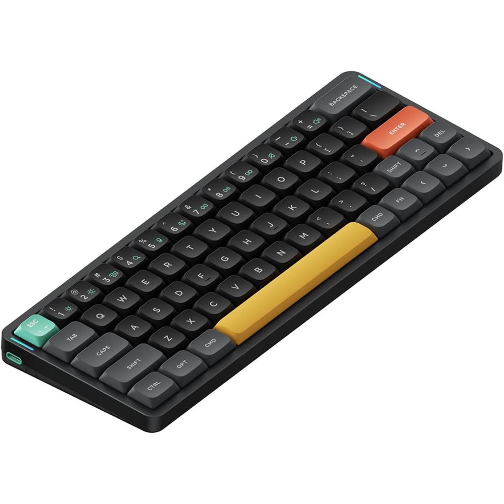 imagenuphy Air60 V2 Portable Wireless Keyboard 60 Low Profile Mechanical Keyboard Support QMKVIA Compatible with Windowsmac OSLinux Supports Bluetooth 5124GHzUSBC White Gateron Brown SwitchBlack