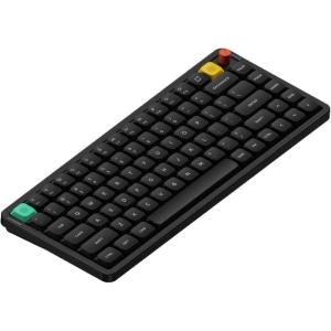 nuphy Air75 V3 Hot Swappable Wireless Mechanical Keyboard, 84 Keys 75% Custom Low Profile Keyboard with Knob, RGB Backlit, Gasket Mounted, Support Bluetooth/2.4GHz/USB-C,White-Blush Nano(Black)