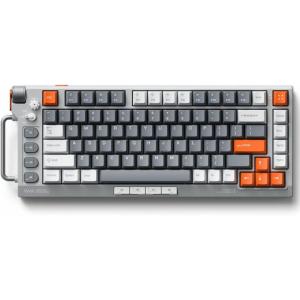 nuphy Field75 HE Magnetic Switch Gaming Keyboard,83 Keys Wired Keyboard,One Knob Volume Control, Hall Effect Sensors,Adjustable Actuation,8000 Hz Polling Rate,Rapid Trigger-Magnetic Jade Switch(Grey)