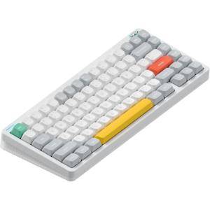 nuphy Halo75 V2 Mechancial Gaming Kyeboard,75% Wireless Hot Swappable Bluetooth Keyboard,83 Kyes RGB Backlit Keyboard,Support Bluetooth/2.4GHz/USB-C (White, Lemon (55gf))(White)