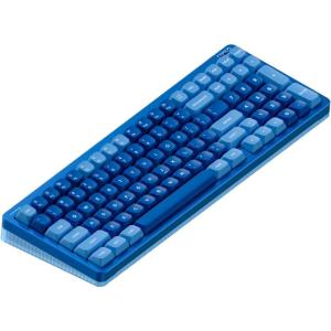 nuphy Halo96 V2 Wireless Keyboard,Gasket Structure,96% Hot Swappable Gaming Keyboard, 99 Kyes RGB Backlit Mechanical Keyboard, Support QMK/VIA,Bluetooth/USB-C/2.4GHz-Blue,Lemon Switches (55gf)(Blue)