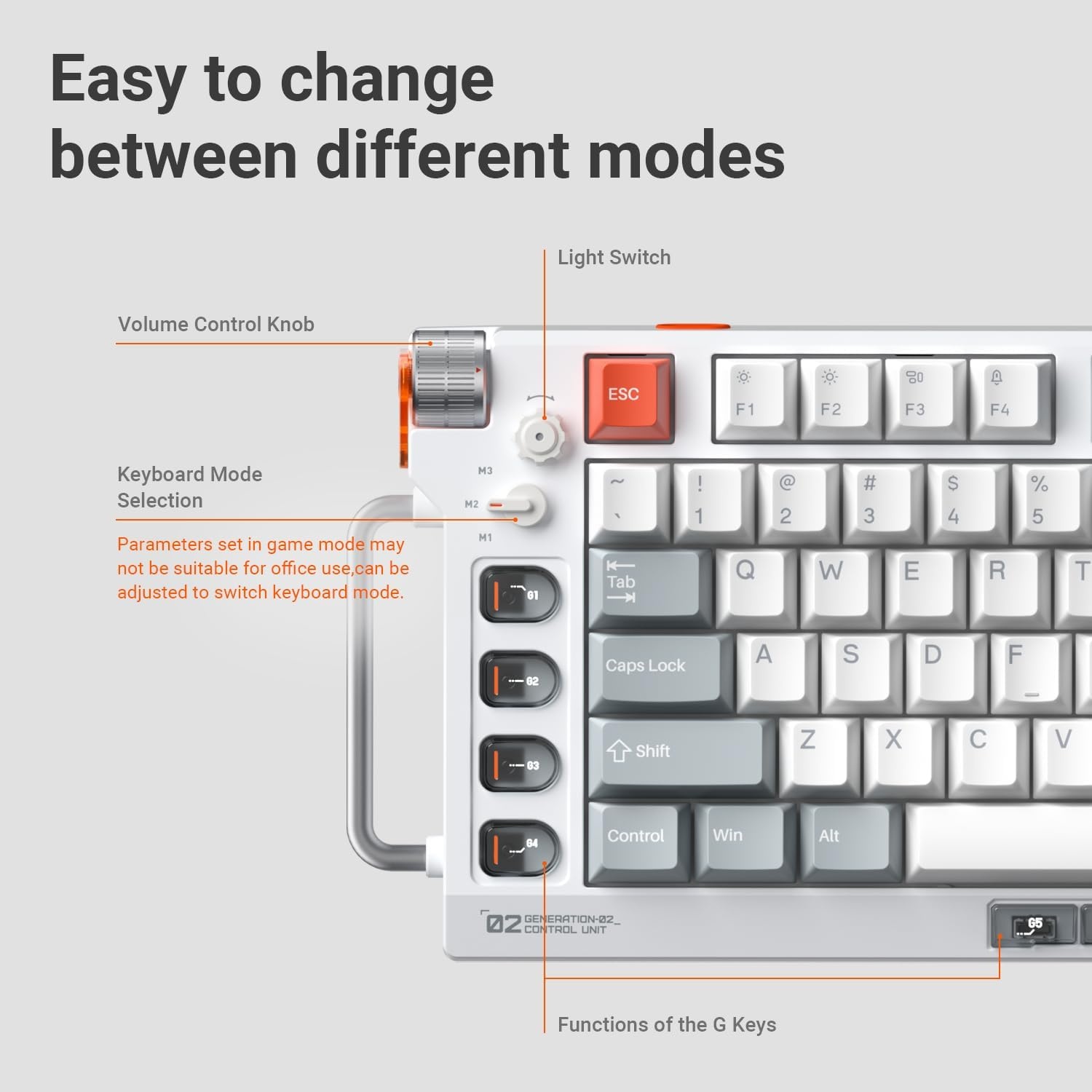 imagenuphy Field75 HE V2 Magnetic Keyboard 83 Keys 75 Layout Wired Gaming KeyboardsOne Knob Volume ControlHall Effect Keyboard Adjustable Actuation 8000 Hz Polling RateRapid TriggerMagnetic SilverMagnetic Silver Switch