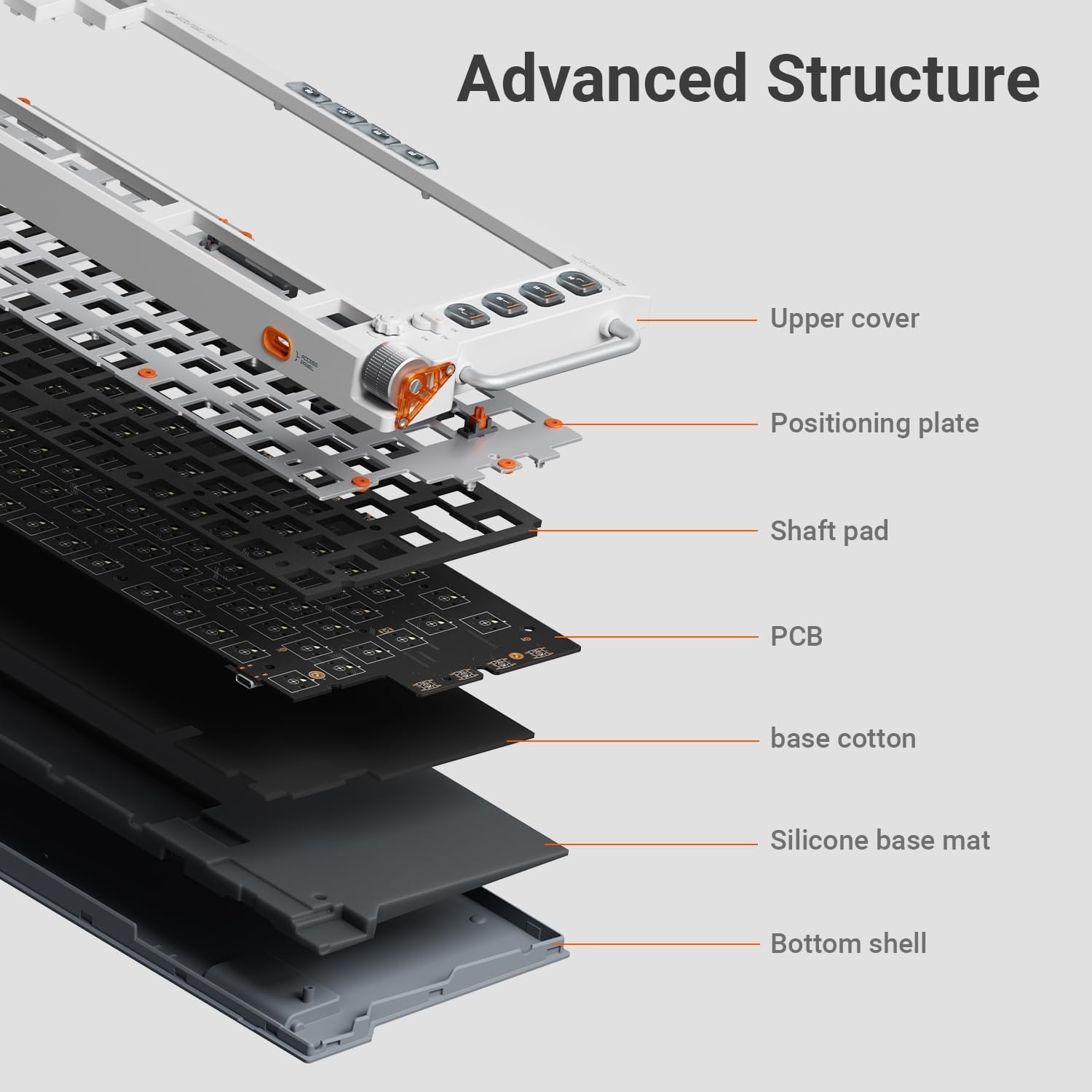 imagenuphy Field75 HE V2 Magnetic Keyboard 83 Keys 75 Layout Wired Gaming KeyboardsOne Knob Volume ControlHall Effect Keyboard Adjustable Actuation 8000 Hz Polling RateRapid TriggerMagnetic SilverMagnetic Silver Switch