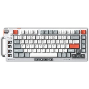 nuphy Field75 HE V2 Magnetic Keyboard, 83 Keys 75% Layout Wired Gaming Keyboards,One Knob Volume Control,Hall Effect Keyboard, Adjustable Actuation, 8000 Hz Polling Rate,Rapid Trigger,Magnetic Silver(Magnetic Silver Switch)